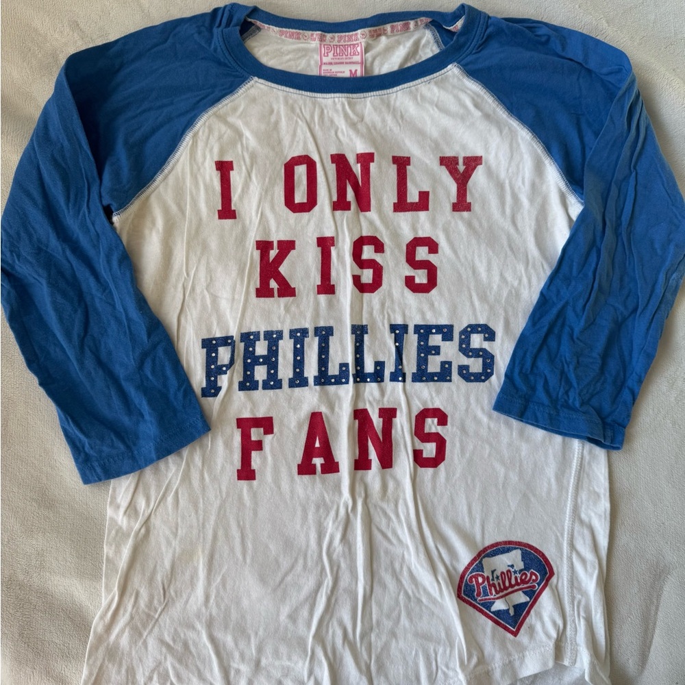 PINK Victoria's Secret Phillies 3/4 Sleeve Tee